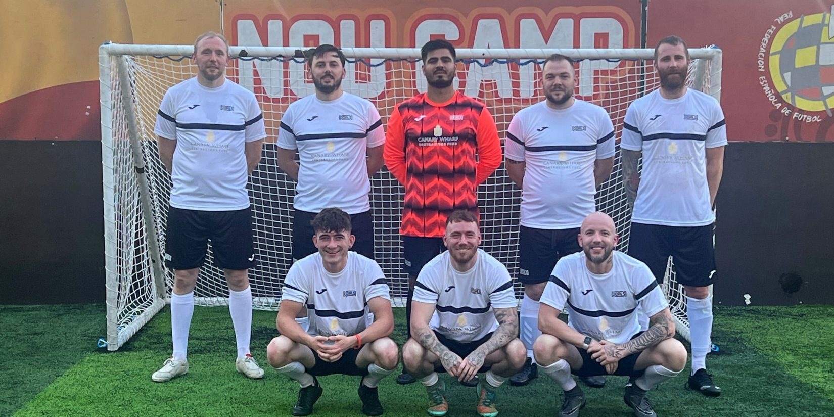 Pictured (Back L-R): Ben Taylor, Louis Dunne, Khalid Butt, Danny Brooks and Peter Black. (Front L-R): Darragh O'Donoghue, Reece Wallis and Daniel Billam